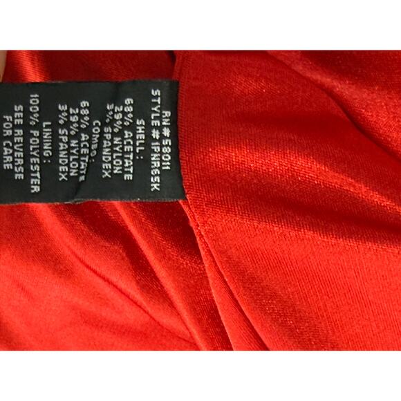 Jax Red Ombre Asymmetrical One Shoulder To Knee Zipper Cocktail Dress Size 6 - Picture 6 of 7
